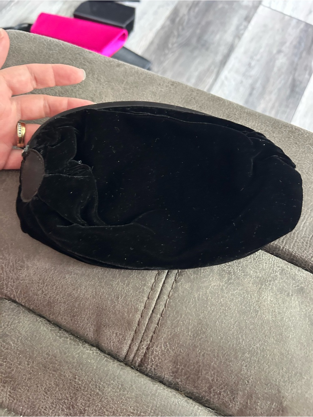 4/$50 woMen's Black Velvet Accessory Pouch makeup bag